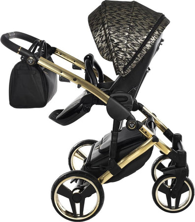 Junama Zebra 3 in 1 Nero e Telaio Oro Giallo Prima infanzia/Passeggini carrozzine e accessori/Passeggini e carrozzine/Sistemi modulari La Casa Del Bebè - Napoli, Commerciovirtuoso.it