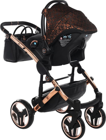 Junama Zebra 3 in 1 Nero e Telaio Oro Rosa Prima infanzia/Passeggini carrozzine e accessori/Passeggini e carrozzine/Sistemi modulari La Casa Del Bebè - Napoli, Commerciovirtuoso.it