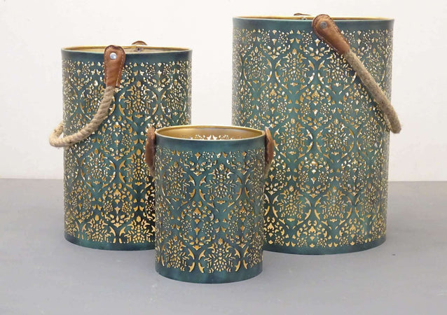 JUNKO---set-di-3-lanterne-in-metallo-Verde-Milani-Home