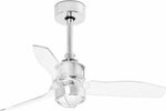 JUST FAN XS LED Ventilatore da soffito cromo/trasparente 81cm SMART Fai da te/Prodotti per la costruzione/Riscaldamento e raffreddamento/Sistemi mobili di climatizzazione/Ventilatori/Ventilatori da soffitto Led Mall Home - Napoli, Commerciovirtuoso.it