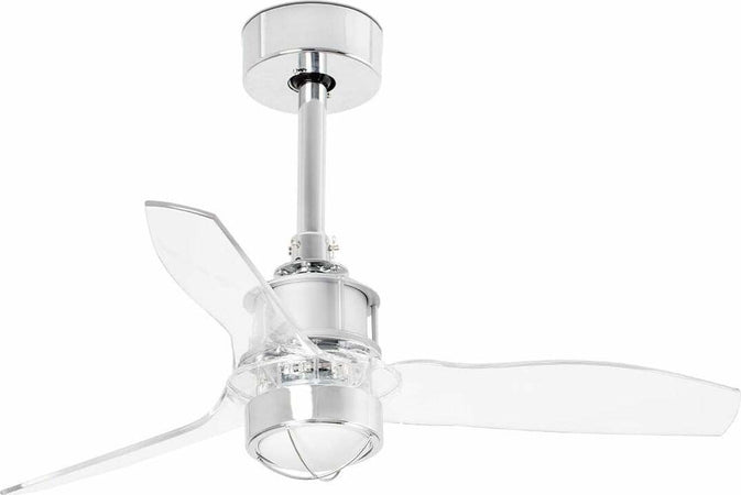 JUST FAN XS LED Ventilatore da soffito cromo/trasparente 81cm SMART Fai da te/Prodotti per la costruzione/Riscaldamento e raffreddamento/Sistemi mobili di climatizzazione/Ventilatori/Ventilatori da soffitto Led Mall Home - Napoli, Commerciovirtuoso.it