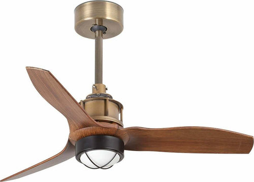 JUST FAN XS LED Ventilatore da soffito oro vecchio/legno 81cm Fai da te/Prodotti per la costruzione/Riscaldamento e raffreddamento/Sistemi mobili di climatizzazione/Ventilatori/Ventilatori da soffitto Led Mall Home - Napoli, Commerciovirtuoso.it