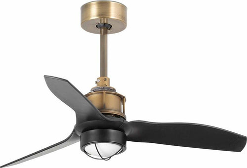 JUST FAN XS LED Ventilatore da soffito oro vecchio/nero 81cm SMART Fai da te/Prodotti per la costruzione/Riscaldamento e raffreddamento/Sistemi mobili di climatizzazione/Ventilatori/Ventilatori da soffitto Led Mall Home - Napoli, Commerciovirtuoso.it