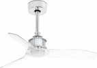 JUST FAN XS Ventilatore da soffito cromo/trasparente 81cm SMART Fai da te/Prodotti per la costruzione/Riscaldamento e raffreddamento/Sistemi mobili di climatizzazione/Ventilatori/Ventilatori da soffitto Led Mall Home - Napoli, Commerciovirtuoso.it