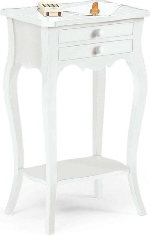 JUSTIN---mobile-portatelefono-in-legno-massello-44x32x71-Bianco-Milani-Home