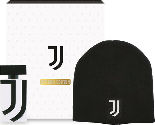 Juventus-Special-Edition-Regalo-Uomo,-Profumo-Uomo-Edt-50-Ml-+-Berretto-Invernale-Juventus,-Fragranza-Orientale-E-Acquatica,-Made-In-Italy