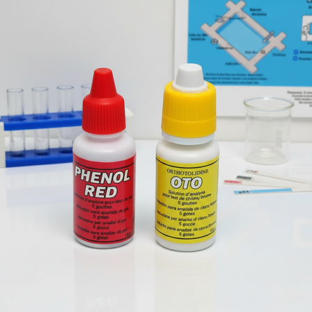 Refill Liquido Reagenti Test Ph e Cloro Misuratore Ph Cloro Kit Analisi Set Ricambio 2 pezzi ASTRALPOOL