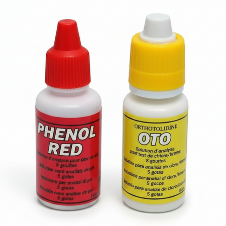 Refill Liquido Reagenti Test Ph e Cloro Misuratore Ph Cloro Kit Analisi Set Ricambio 2 pezzi ASTRALPOOL