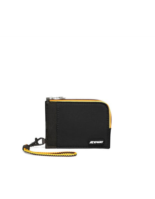 K-Way portafoglio unisex Villebonne nero impermeabile con slot carte