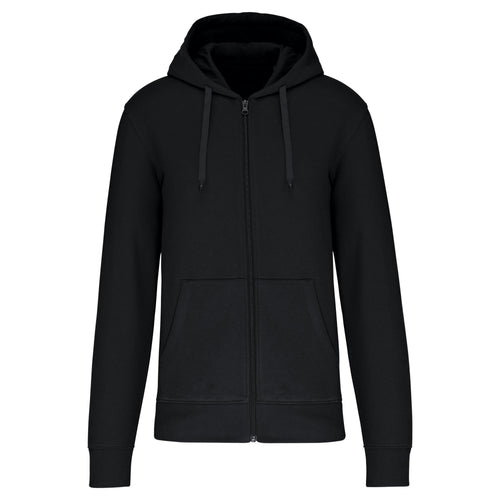 Felpa Kariban Bio Black Zip/Cappuccio Uomo 280 grammi