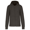 Felpa Kariban Bio Dark Grey Zip/Cappuccio Uomo 280 grammi