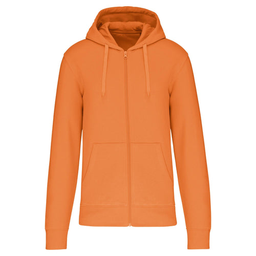 Felpa Kariban Bio Light Orange Zip/Cappuccio Uomo 280 grammi
