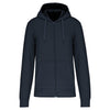 Felpa Kariban Bio Navy Zip/Cappuccio Uomo 280 grammi