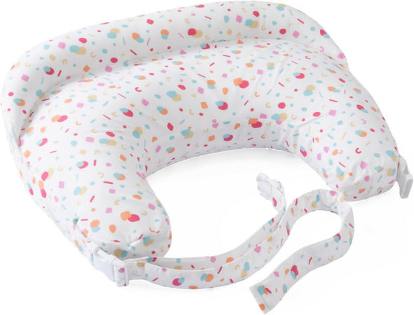 CHICCO Boppy - Cuscino Allattamento Deluxe, Supporto per Allattamento al Seno e con Biberon, Forma Ergonomica con Supporto per Mamma e Bambino, Imbottitura Piena, Sfoderabile e Lavabile in Lavatrice, 0M+; colore CONFETTI