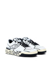 Dolce & Gabbana Sneakers in Nappa con Stampa Graffiti da uomo