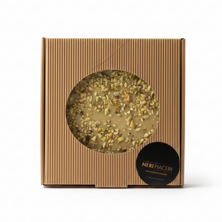 Disco Cioccolato al Pistacchio con granella di Pistacchio gr. 140 circa