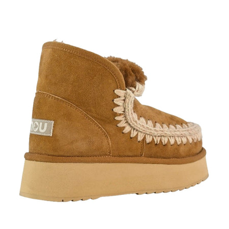 MOU stivali donna mou - mini eskimo platform boot - cognac da donna