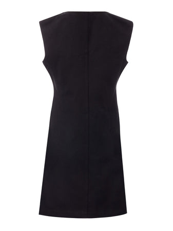Bottega Veneta Abito Smanicato Brushed Cotton Twill da donna