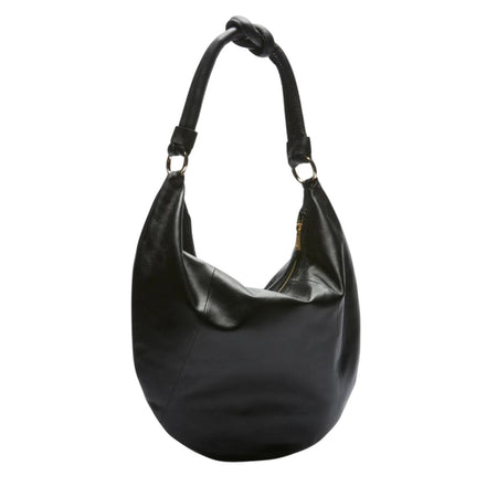 N°21 borse a spalla donna n21 - hobo soft medium nappa tracolla - nero da donna