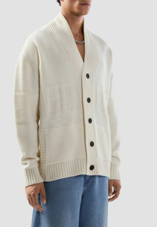 GCDS CARDIGAN LOGO BUTTONED CARDIGAN da uomo