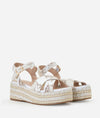 Alviero Martini 1° Classe Donna Sandali in eco nappa con zeppa in corda