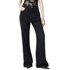 Pinko jeans donna pinko - wanda wide leg zip denim - nero da donna