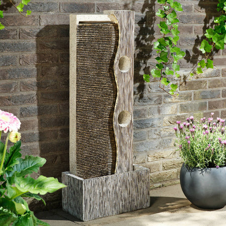 Kaemingk Fontana Led 19x40x100cm Poly Stone Wall Fount Outd Casa e cucina/Decorazioni per interni/Fontane decorative Loft Uno di Casa - Catania, Commerciovirtuoso.it