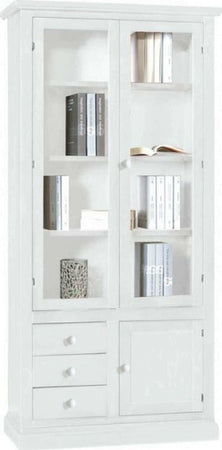KAITLYNN---mobile-con-vetrina-in-legno-massello-90x41x186-Bianco-Milani-Home