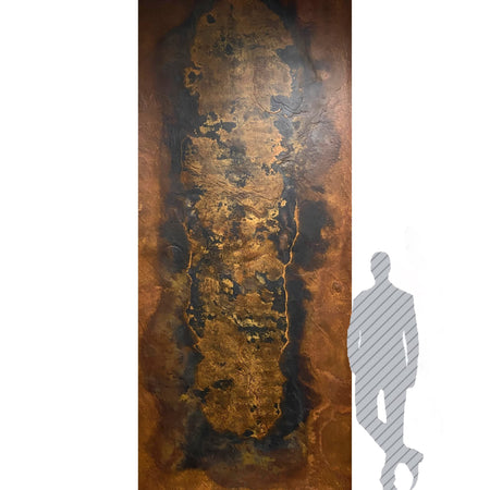 pannello rivoluzionario di Rivestimento interno-esterno in VERA PIETRA CORTEN flessibile 305x122x0,3cm NERO