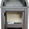 Stufa a legna De Lux 10 kW in acciaio verniciato caminetto h 109 cm