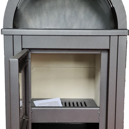 Stufa a legna "De Lux" 10 kW in acciaio verniciato caminetto h 109 cm