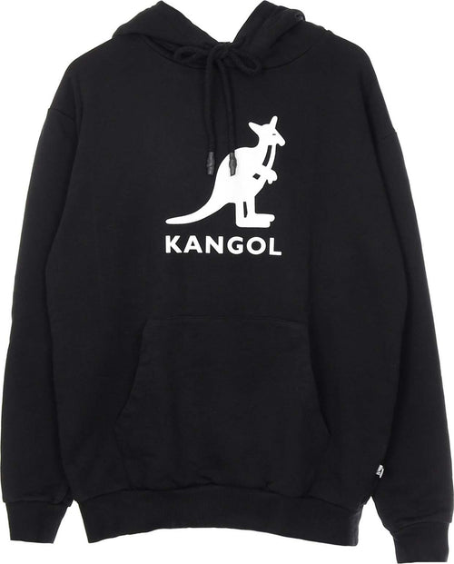 KANGOL-Felpa-Leggera-Cappuccio-Uomo-Alden-Black/off-White-da-uomo