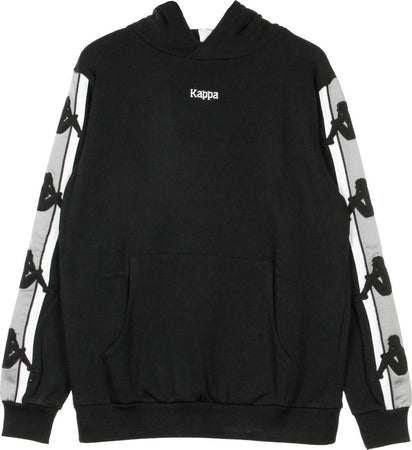 KAPPA-Felpa-Cappuccio-Uomo-Authentic-Bzaliab-Black/grey-Silver-da-uomo