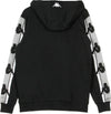KAPPA-Felpa-Cappuccio-Uomo-Authentic-Bzaliab-Black/grey-Silver-da-uomo
