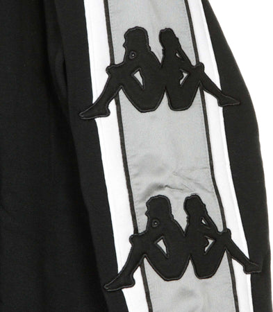 KAPPA-Felpa-Cappuccio-Uomo-Authentic-Bzaliab-Black/grey-Silver-da-uomo