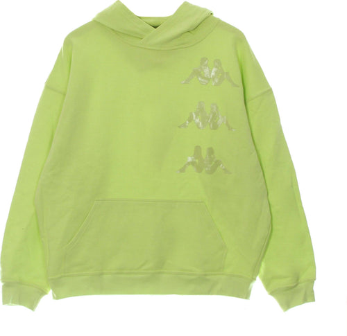 KAPPA-Felpa-Cappuccio-Uomo-Authentic-Floris-Green-Lime-da-uomo