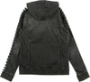 KAPPA-Felpa-Cappuccio-Zip-Uomo-Banda-Bredei-Dark-Grey/black-da-uomo