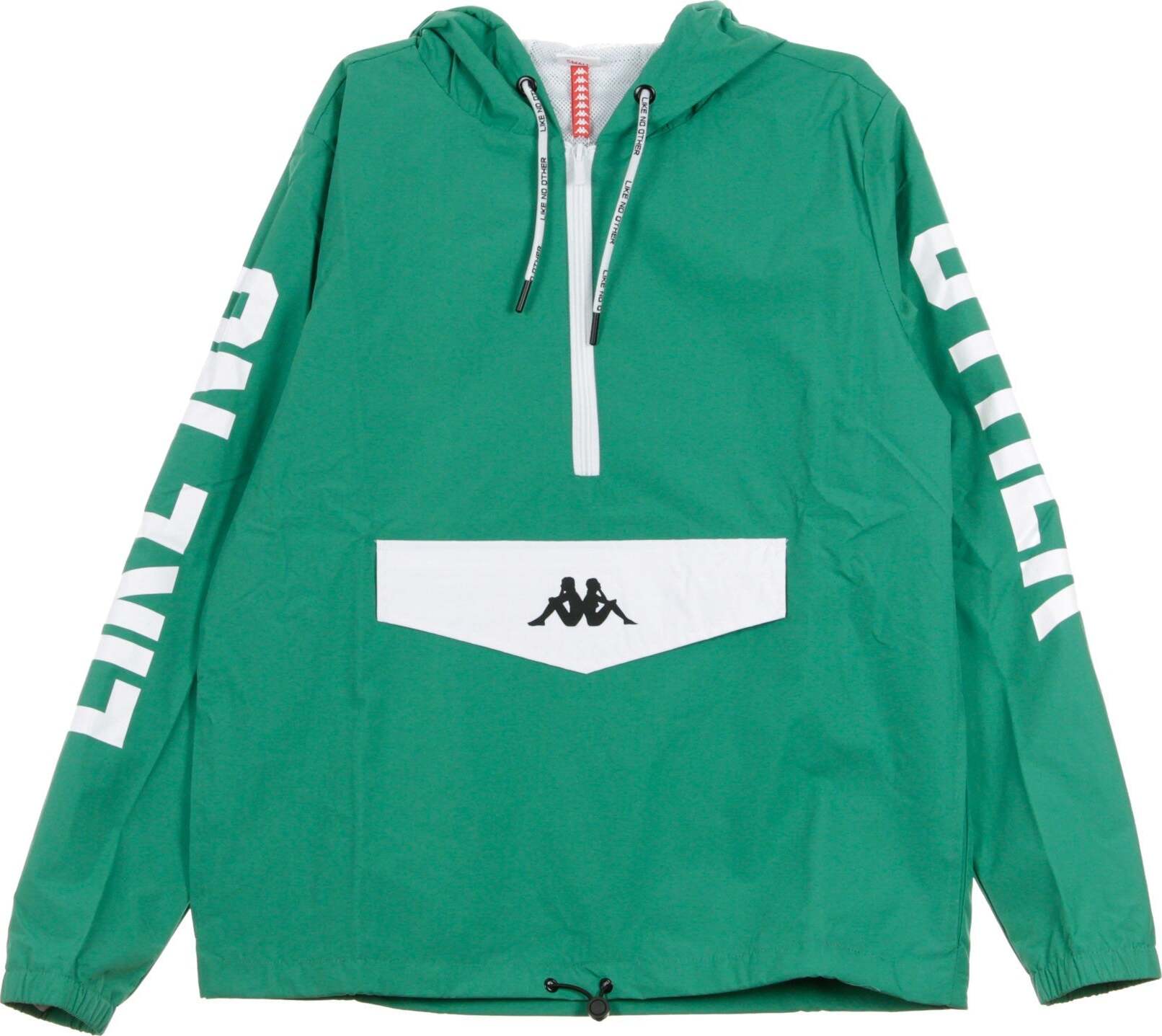 KAPPA Giacca a Vento Infilabile Uomo Authentic Baspar Green/white