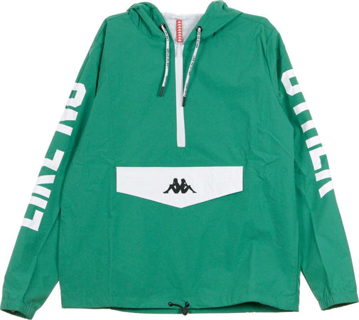 KAPPA Giacca a Vento Infilabile Uomo Authentic Baspar Green/white