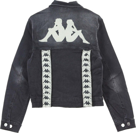 KAPPA-Giubbotto-Jeans-Uomo-Banda-Boetino-Black/beige-Lt-Sand-da-uomo
