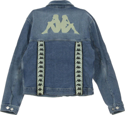 KAPPA-Giubbotto-Jeans-Uomo-Banda-Boetino-Blue-Lt-Cobalt/beige-Lt-da-uomo