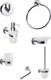 Karag Set Completo Accessori Bagno Vetro Temperato e Finitura Cromata Design Moderno Kit 7 Pezzi. 2x porta asciugamani 1x Porta Rotolo 3x Porta Sapone/Spazzolini 1xPorta Scopino Casa e cucina/Bagno/Accessori e biancheria da bagno per bambini/Accessori/Set di accessori bagno Shopbagno.it - Roma, Commerciovirtuoso.it