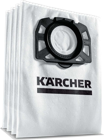 Karcher 2.863-006.0 Sacchetto Filtro in Vello per Aspiratori WD 4/5/6 Set di 4 Pezzi Beige
