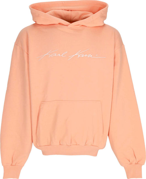 KARL-KANI-Felpa-Cappuccio-Uomo-Autograph-Heavy-Sweat-Os-Hoodie-Apricot-da-uomo