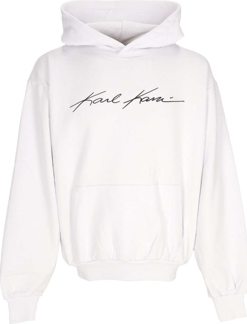 KARL-KANI-Felpa-Cappuccio-Uomo-Autograph-Heavy-Sweat-Os-Hoodie-White-da-uomo