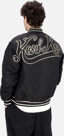 KARL-KANI-Giubbotto-Bomber-Uomo-Og-Diner-Bowling-Jacket-Black-da-uomo