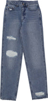KARL-KANI-Jeans-Uomo-Baggy-Five-Pocket-Heavy-Distressed-Denim-Pant-Blue-Indigo-da-uomo