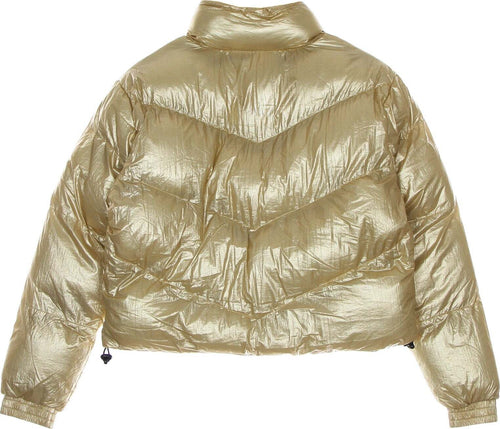 KARL-KANI-Piumino-Corto-Donna-Chest-Signature-Puffer-Jacket-Gold-da-donna