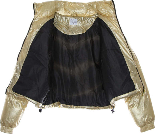 KARL-KANI-Piumino-Corto-Donna-Chest-Signature-Puffer-Jacket-Gold-da-donna