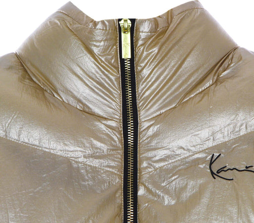 KARL-KANI-Piumino-Corto-Donna-Chest-Signature-Puffer-Jacket-Gold-da-donna